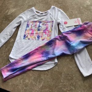 90 Degrees Girl's Activewear Set Size 7/8